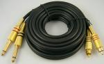 audio  Adaptor Cable (Mono Plug To RCA Plug)