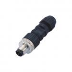 M8 Plug Male Connector,Straight,A coding